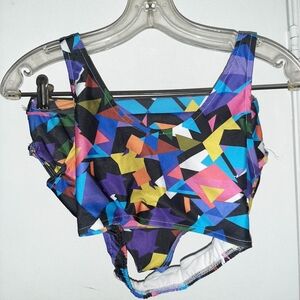 Multicolor 2pc swim suit size small